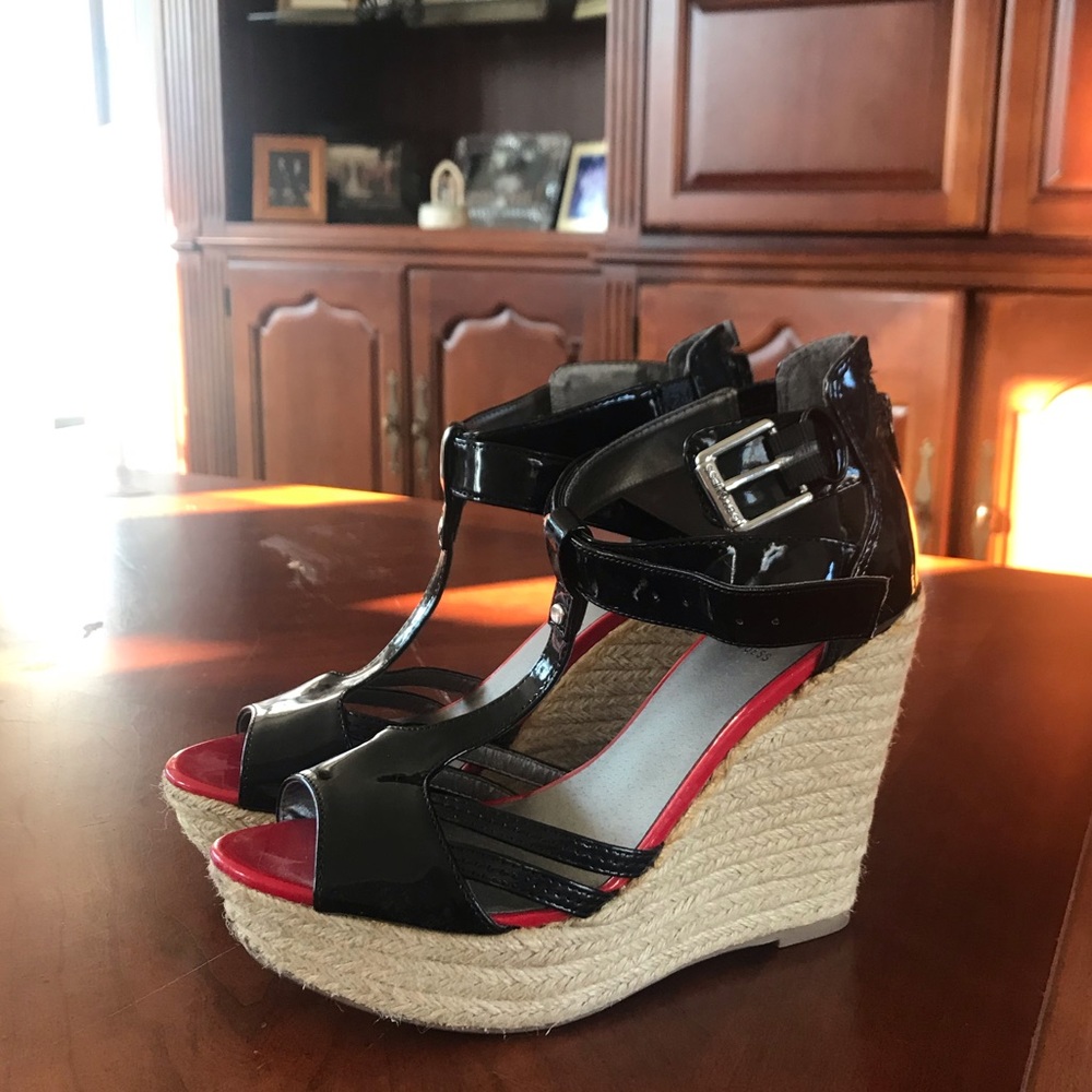 Guess Black Wedges